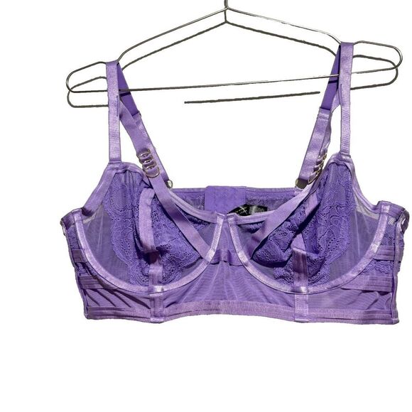 Torrid Curve Bralette Bra 1 Bougainvillea Straps And Lace Underwired Adjustable - Picture 3 of 11